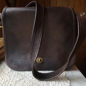 Vintage COACH Rich Dark Brown Leather Bag